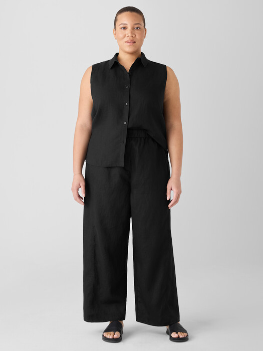 Organic Linen Wide-Leg Trouser Pant