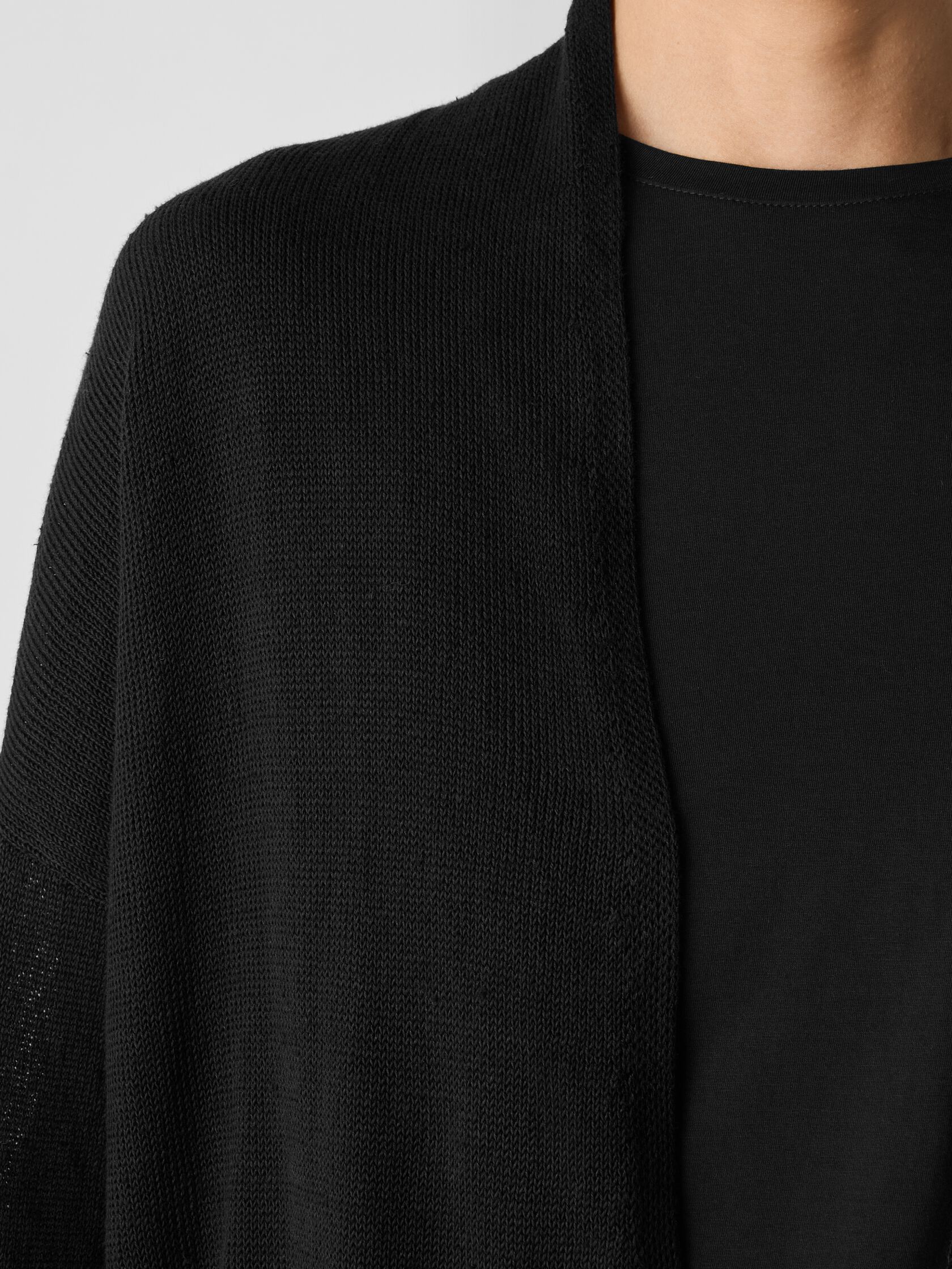 Organic Linen Cotton Cord Long Cardigan
