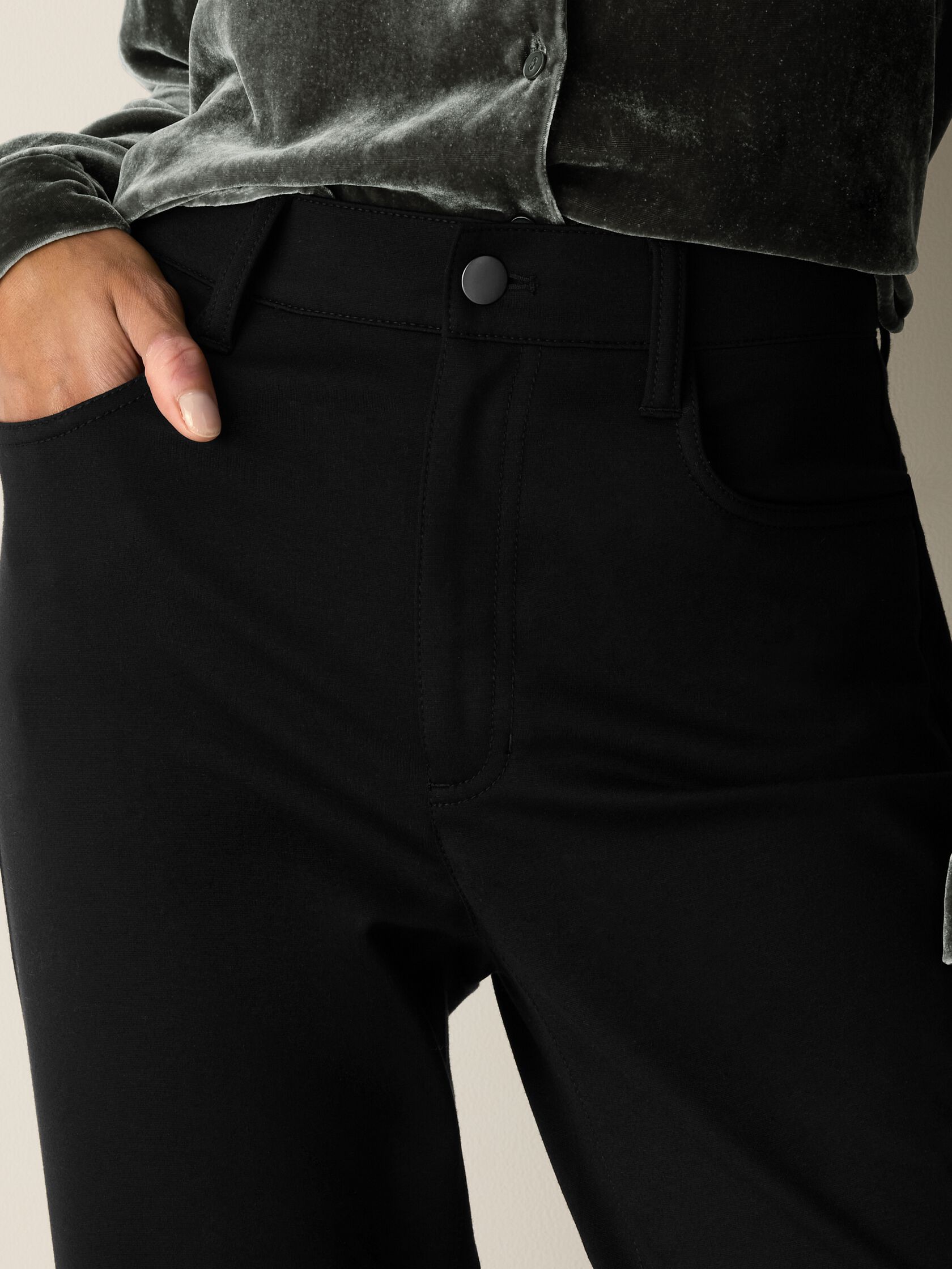 Washable Flex Ponte Straight Pant