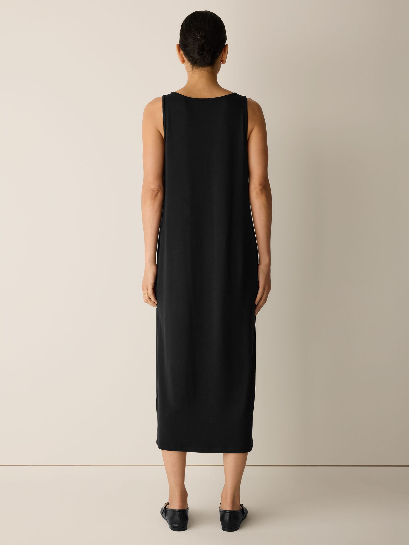 Stretch Jersey Knit Scoop Neck Dress