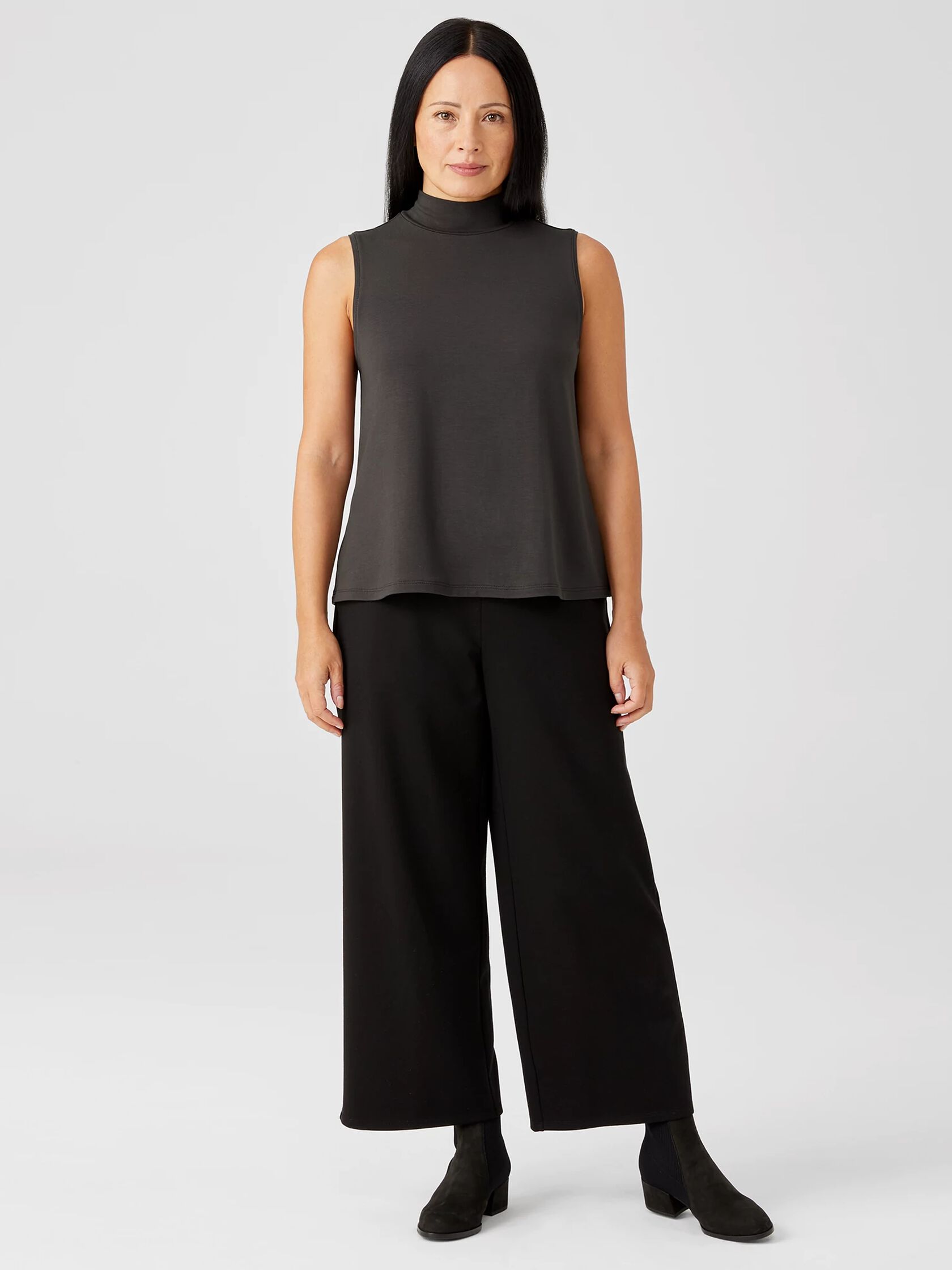 Fine Jersey Mock Neck Tank