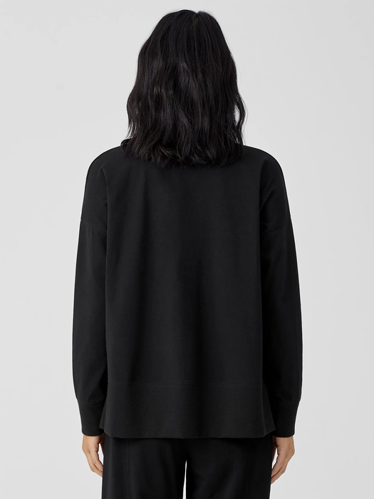 Traceable Cotton Jersey Crew Neck Top | EILEEN FISHER