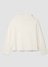 Waffle Cotton Blend Doubleknit Funnel Neck Box-Top