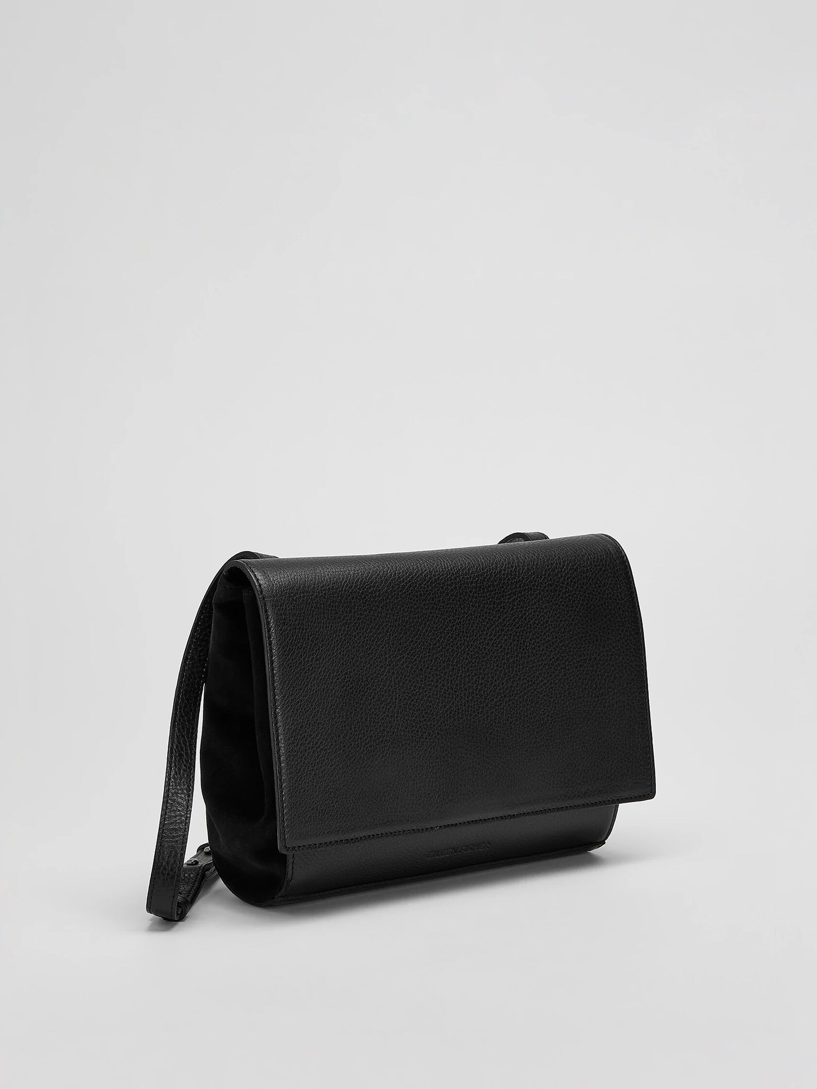 Grainy Italian Leather Small Crossbody Bag