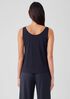 Stretch Silk Jersey Scoop Neck Tank