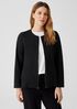 Organic Cotton Ponte Zip-Front Jacket
