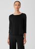 Stretch Jersey Knit Scoop Neck Top