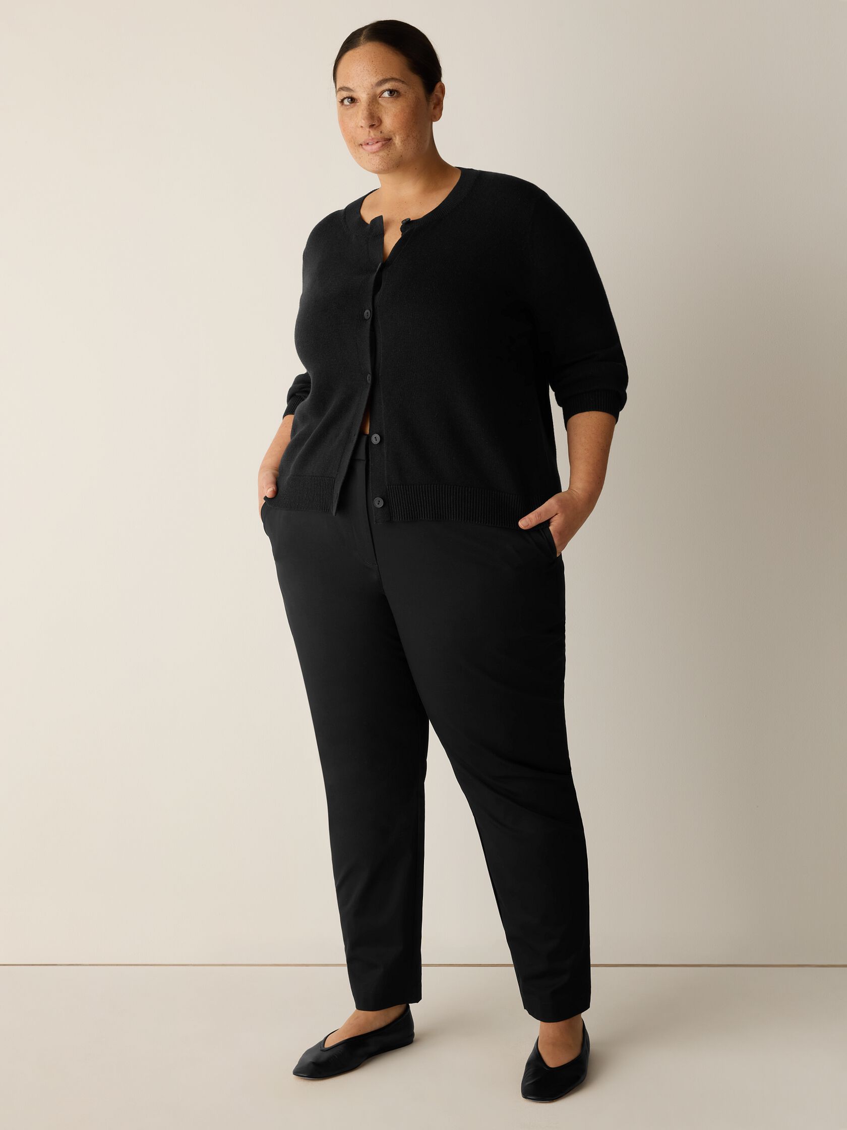 Stretch Cotton Twill Slim Pant