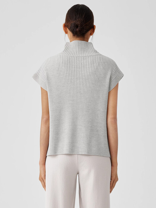 Merino Turtleneck Top in Regenerative Wool