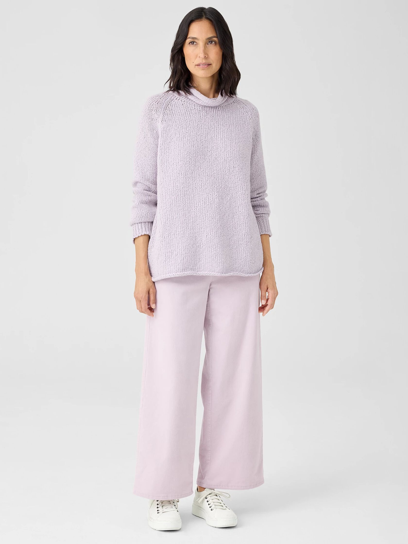 Peruvian Organic Cotton Crimp Turtleneck Top