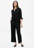 Silk Georgette Crepe Mandarin Collar Jumpsuit