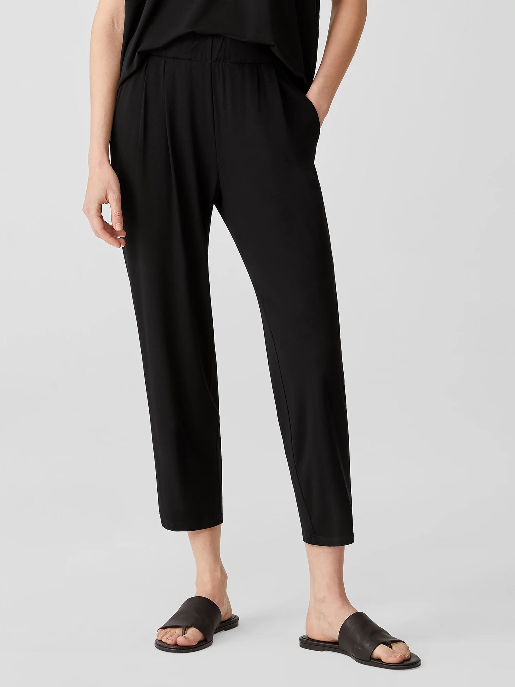 Viscose Jersey Pleated Pant