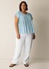 Silk Crepe de Chine V-Neck Top
