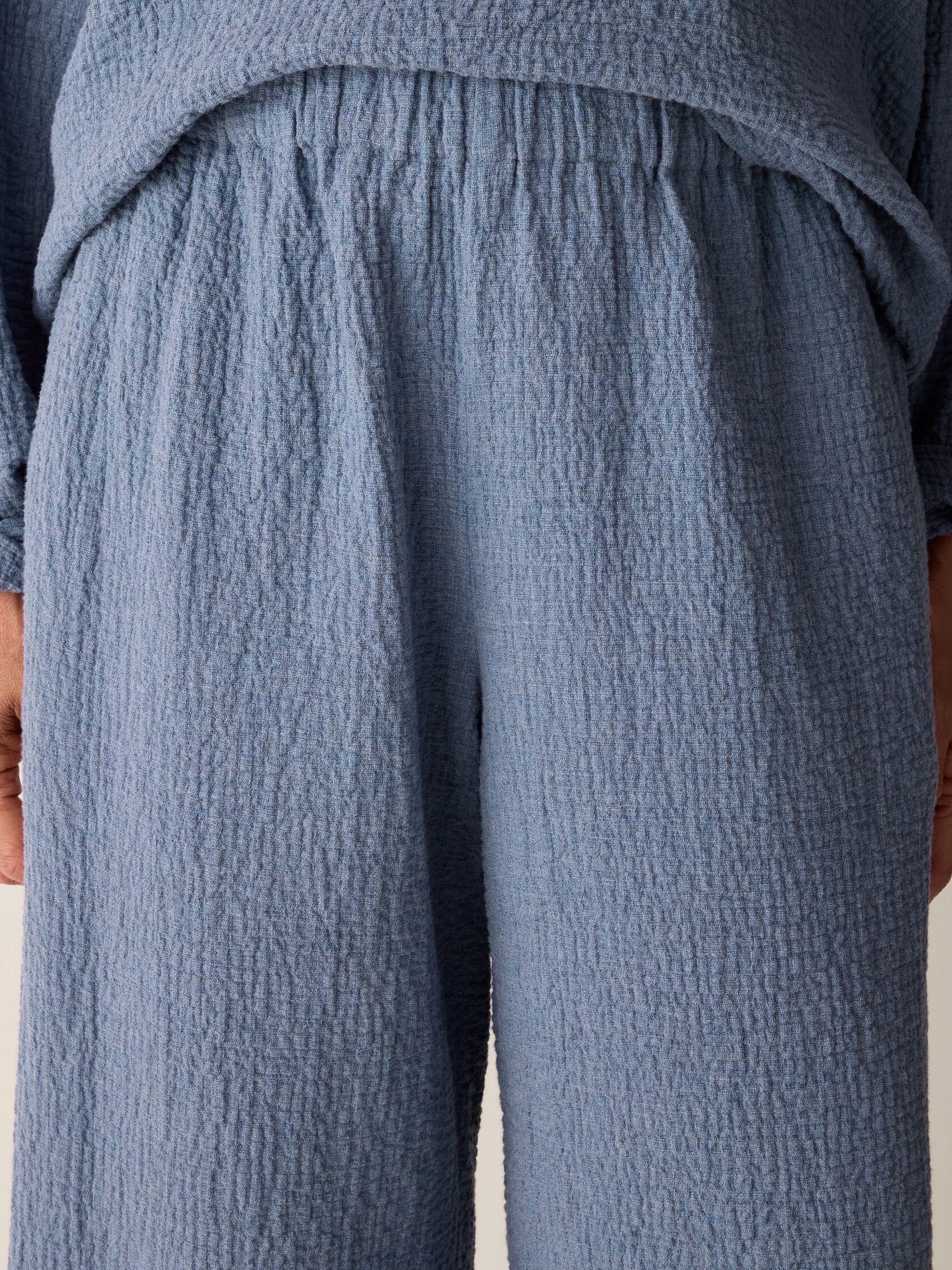 Organic Cotton Doubleweave Wide-Leg Pant