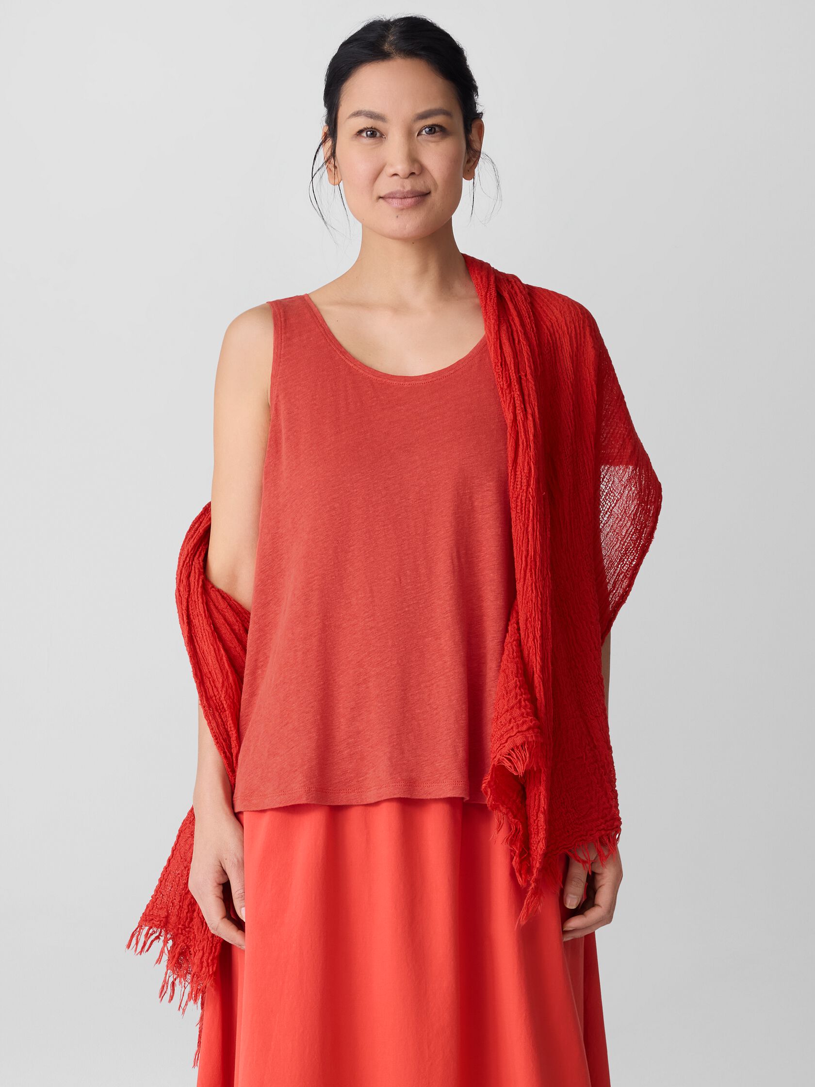 Watercolor Organic Cotton Gauze Scarf
