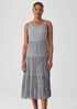 Crushed Silk Tiered Dress