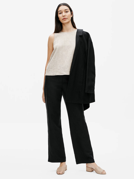 Tencel & Organic Linen Slub Straight Pant