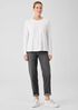 Organic Cotton Slub Crew Neck Top
