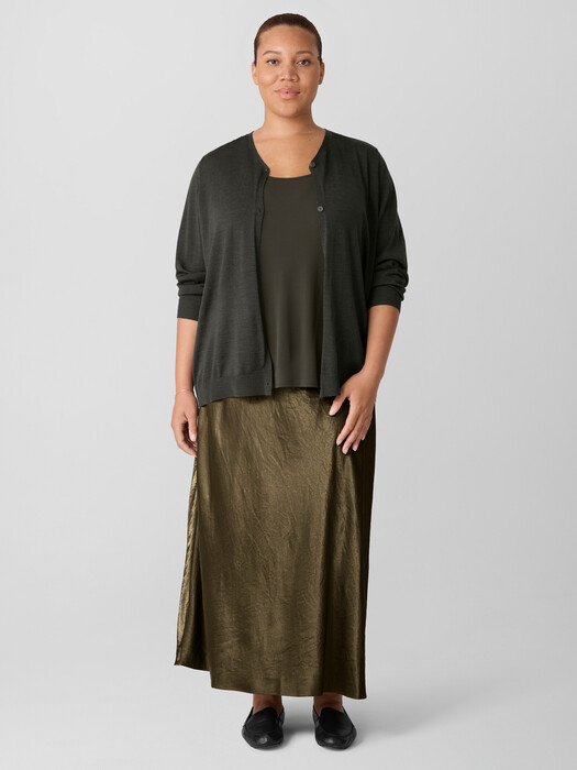 Stretch Silk Jersey Scoop Neck Tank