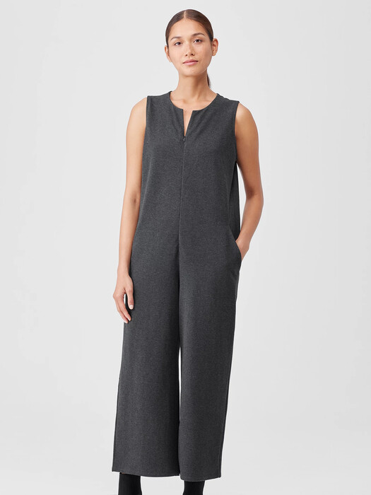 Organic Cotton Melange Crepe Jumpsuit