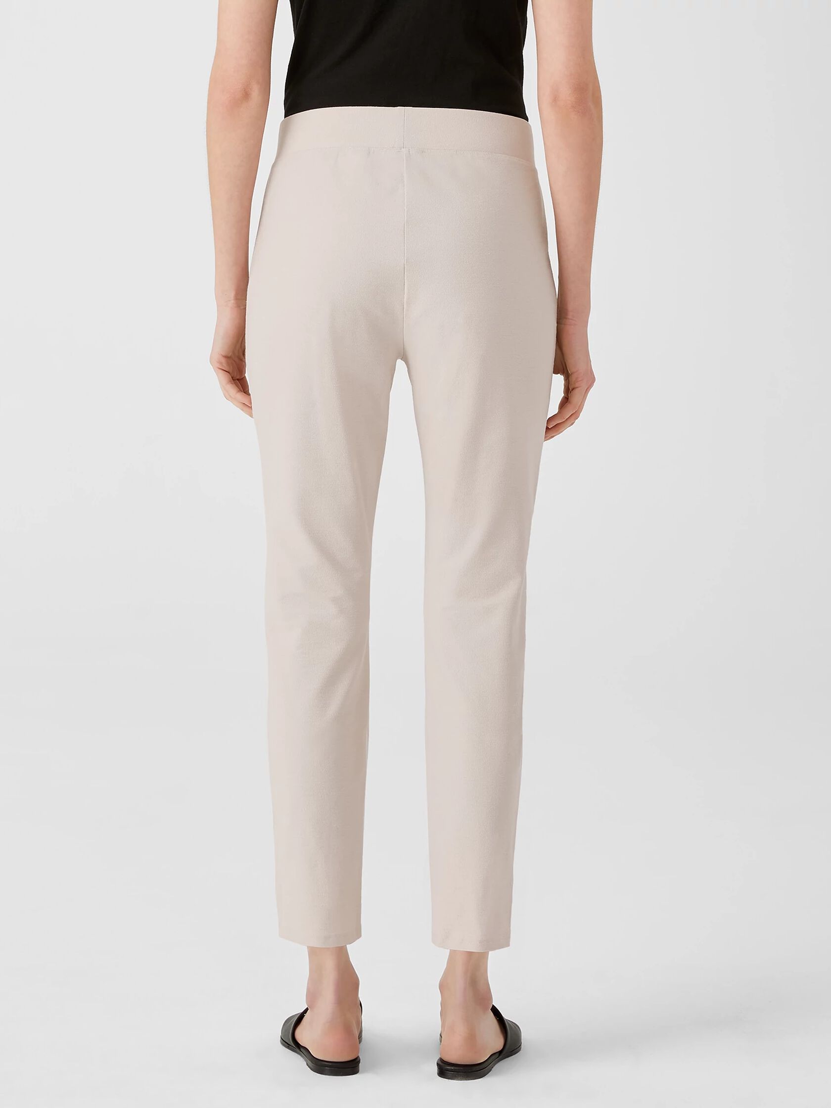 Washable Stretch Crepe Pant with Slits