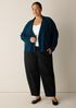 Fine Felted Wool Notch Collar Cardigan in Regenerative Wool