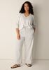 Garment-Dyed Organic Cotton Terry V-Neck Top