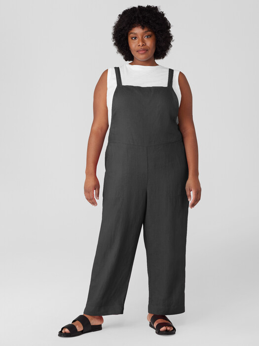 Garment-Dyed Organic Linen Overalls