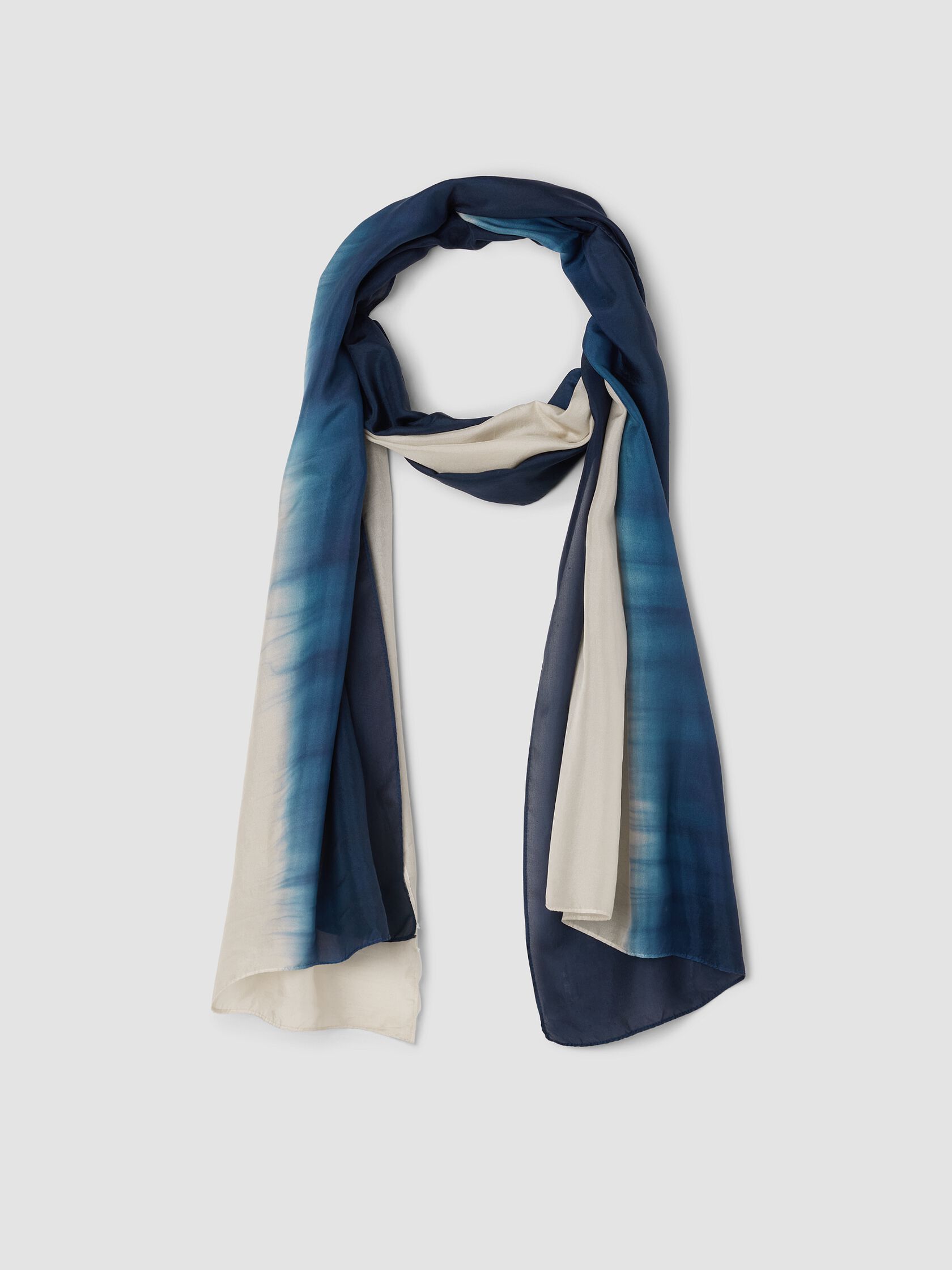 Hand-Dyed Abstract Silk Scarf