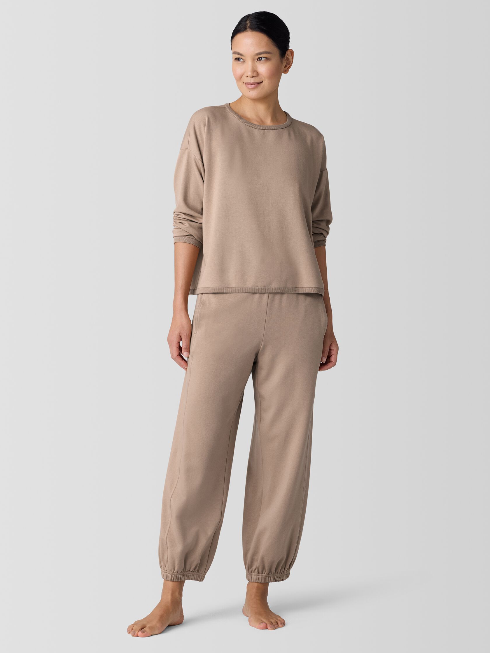 Cozy Brushed Terry Hug Lantern Jogger Pant