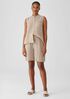 Puckered Organic Linen Shorts