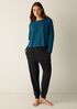 Cozy Brushed Terry Hug Round Neck Box-Top