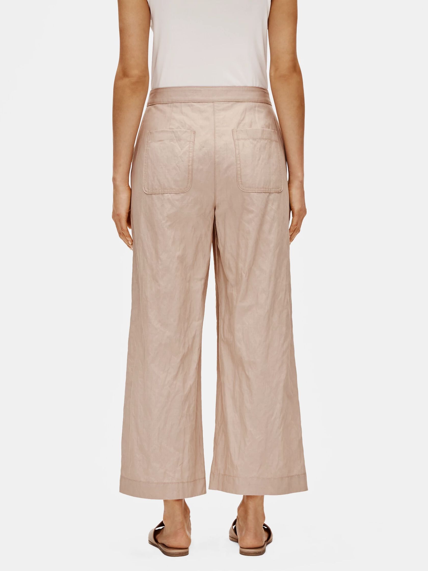 Organic Cotton Steel Wide-Leg Pant