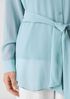 Sheer Silk Georgette Belted Shirt