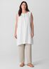 Organic Linen Round Neck Long Vest