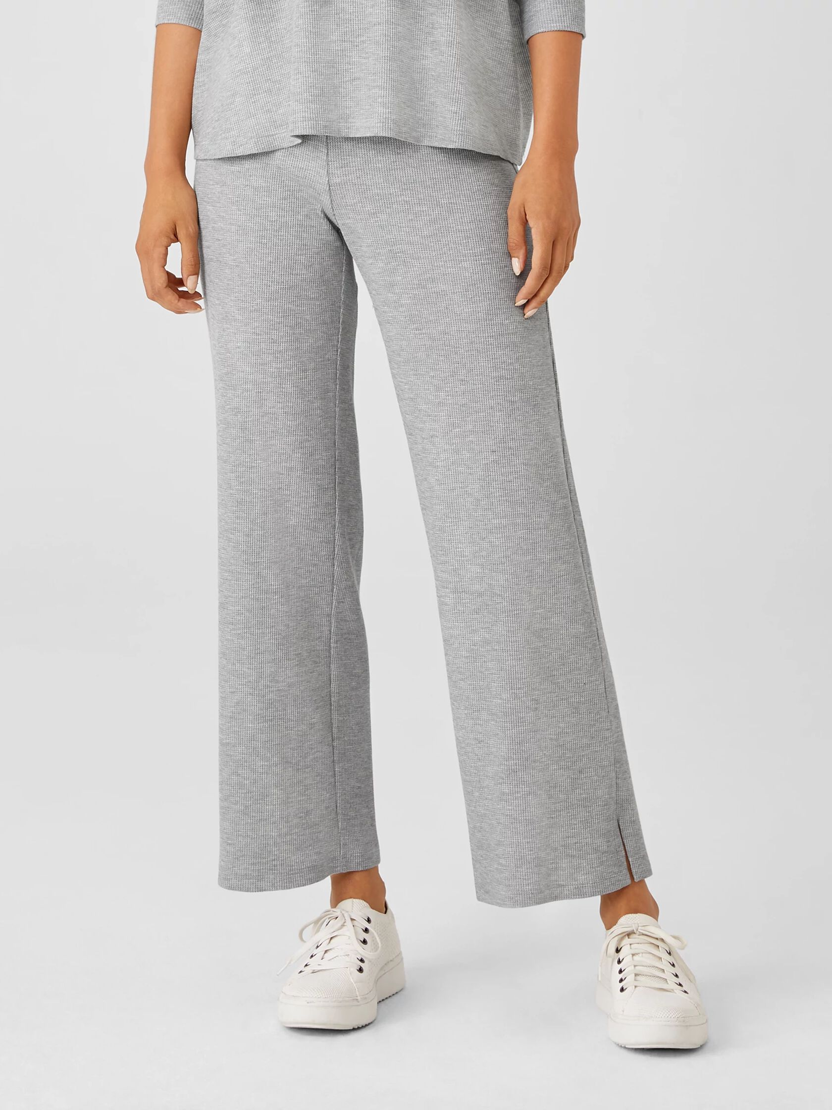 Cozy Waffle Knit Straight Pant