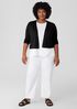 Organic Linen Cotton Airy Tuck Cropped Cardigan