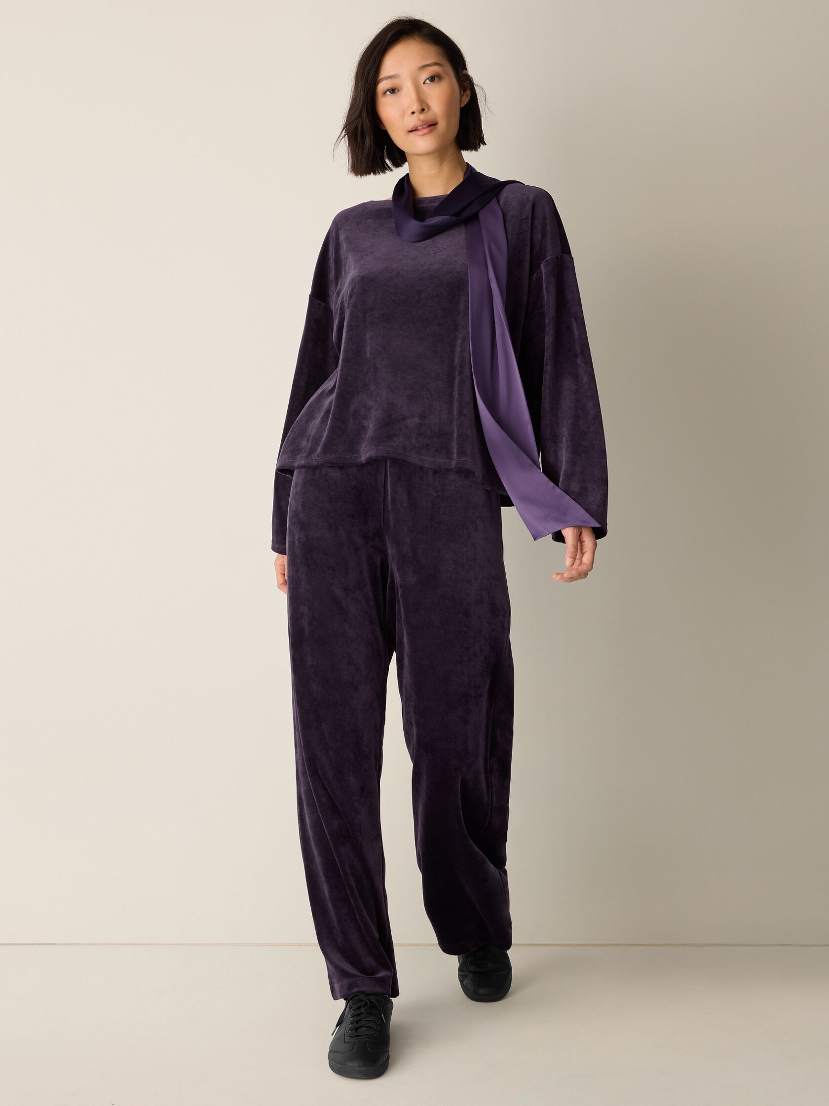 Ombré Silk Charmeuse Double Tie Scarf