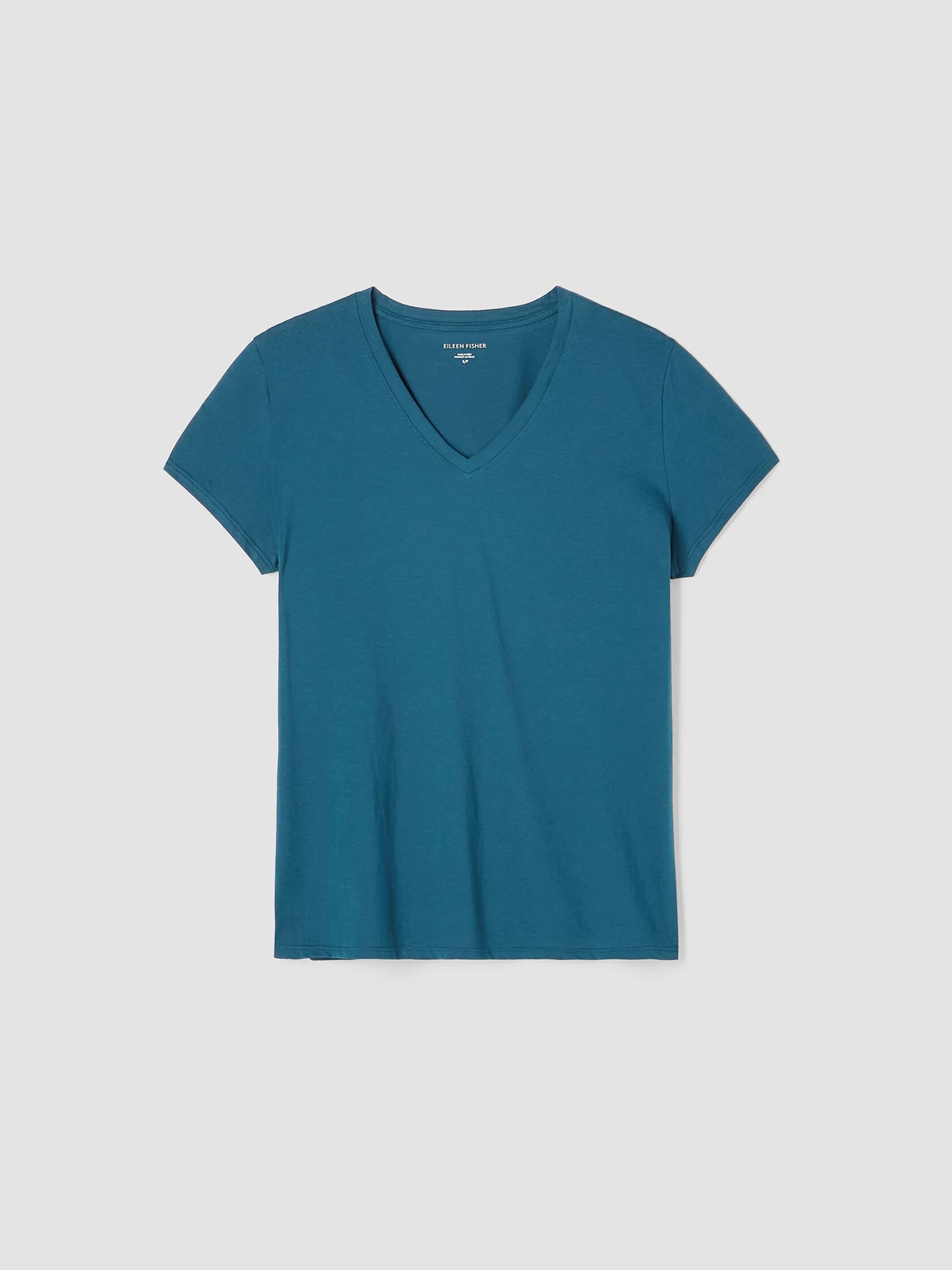 Organic Pima Cotton Jersey V-Neck Tee