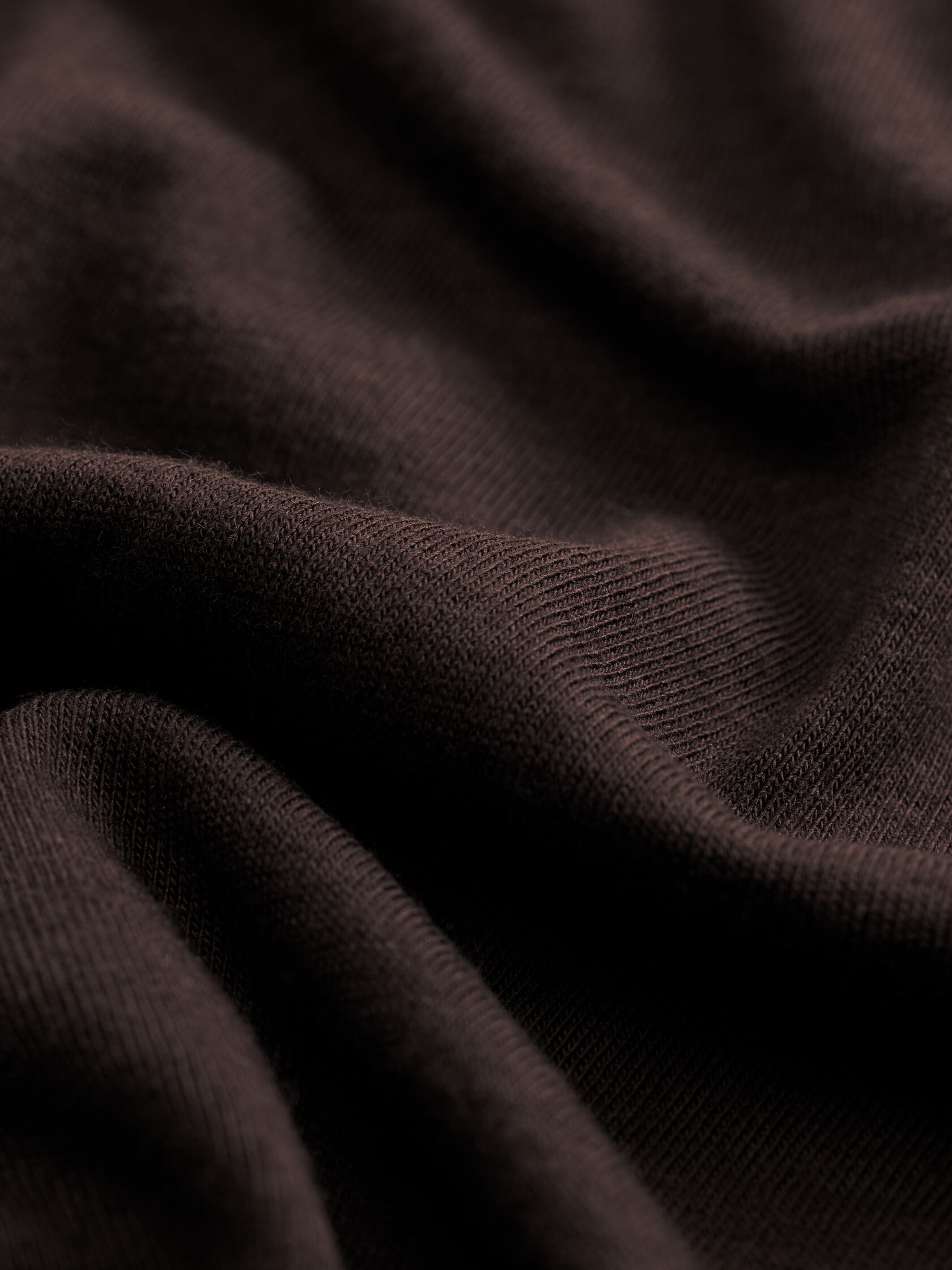 Sheer Cotton Blend Knit Funnel Neck Top