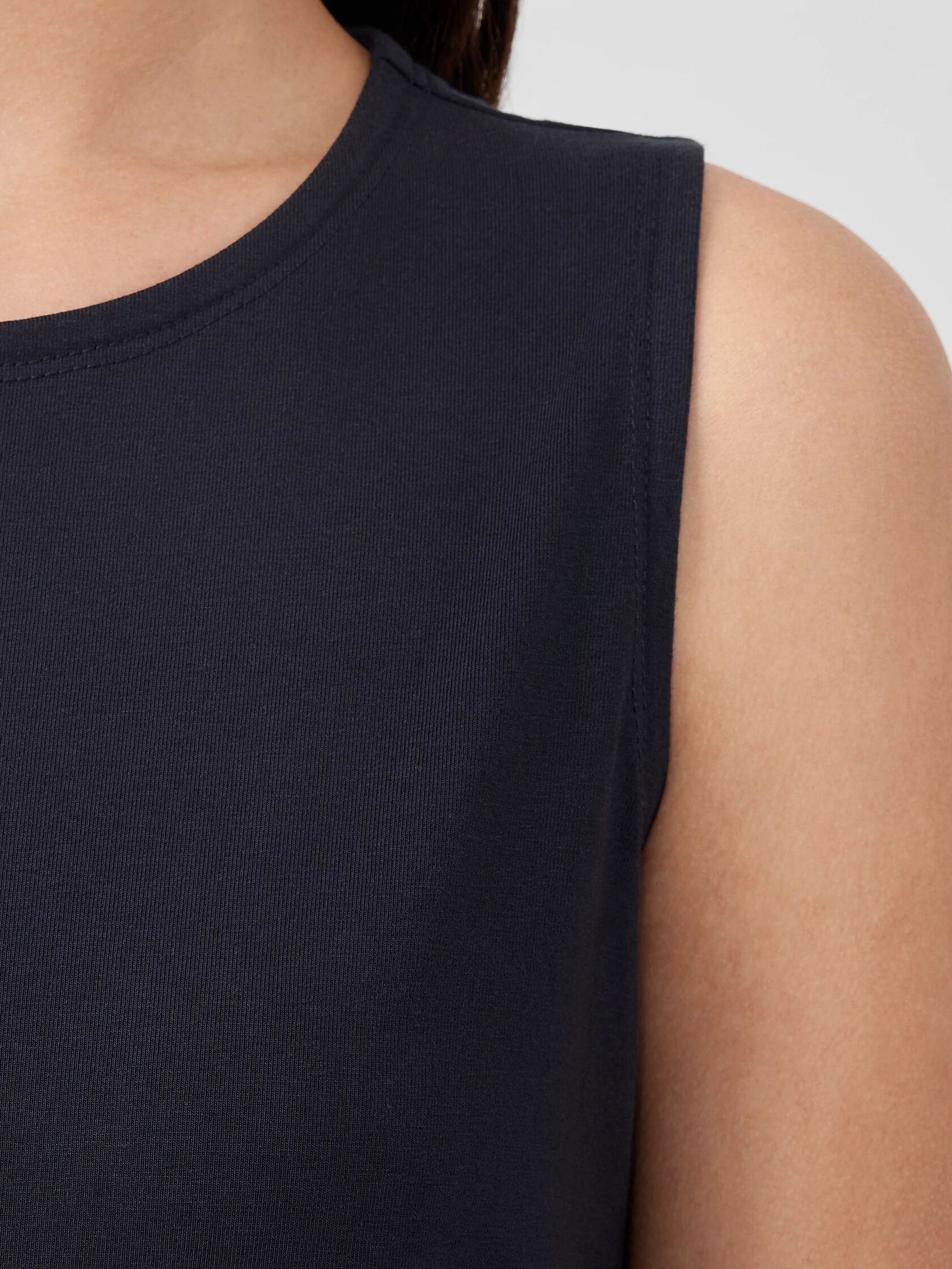 Pima Cotton Stretch Jersey Tank Dress