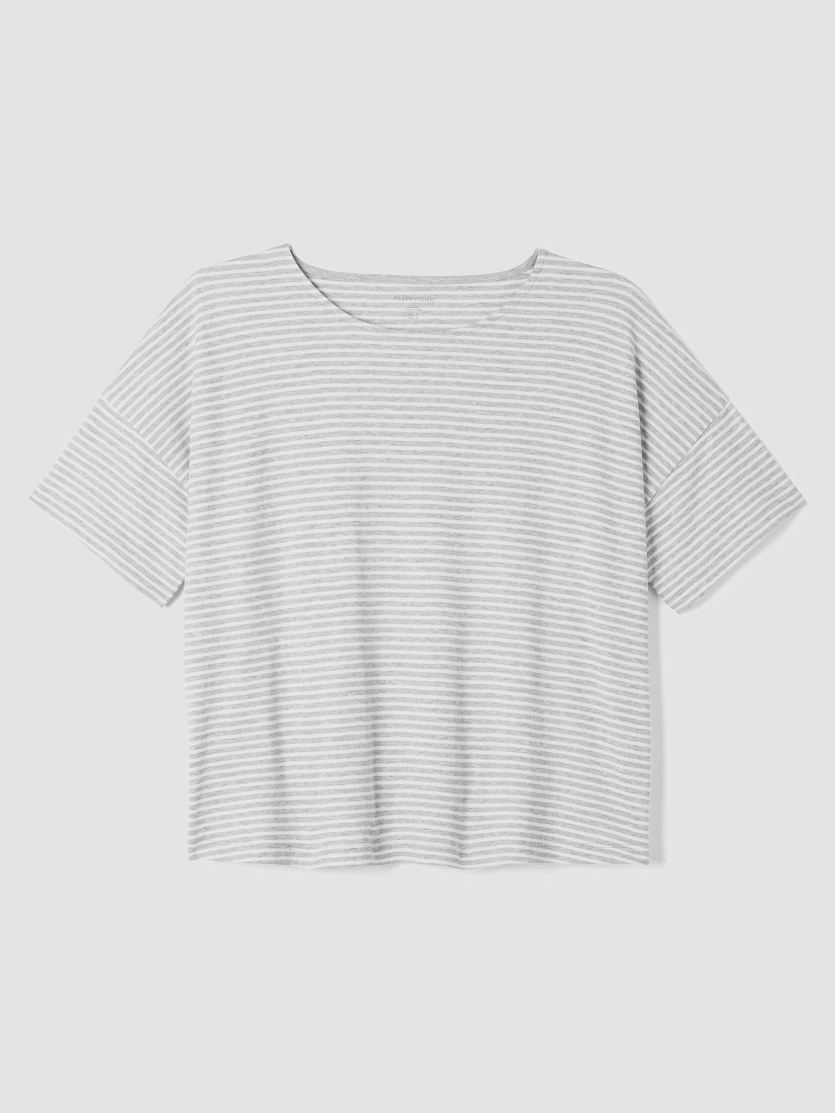 Striped Organic Cotton Interlock Sleep Tee