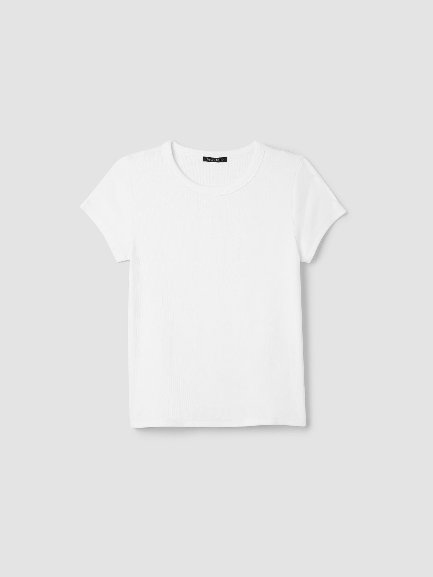 Organic Cotton Stretch Rib Crew Neck Tee