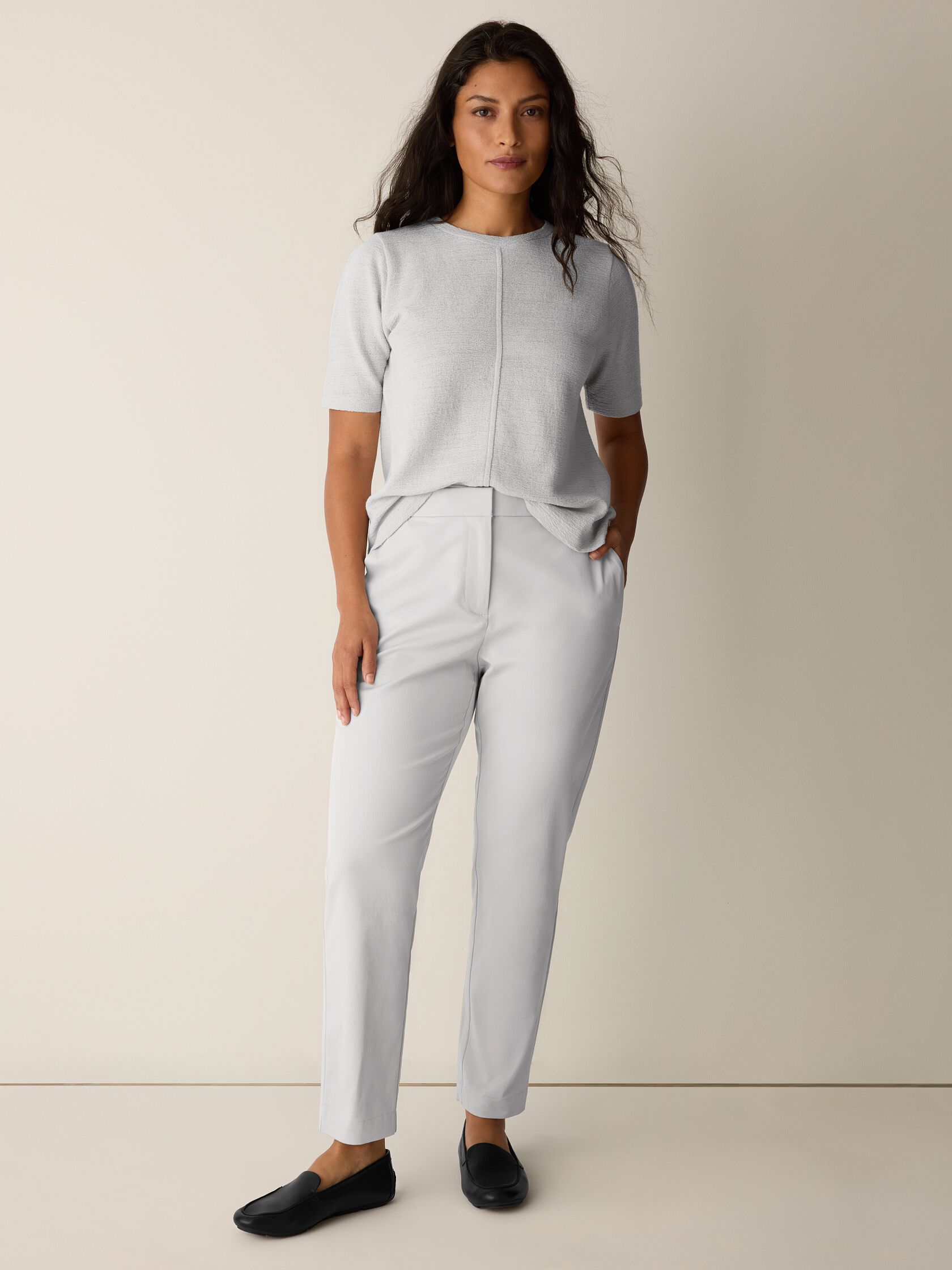 Stretch Cotton Twill Slim Pant