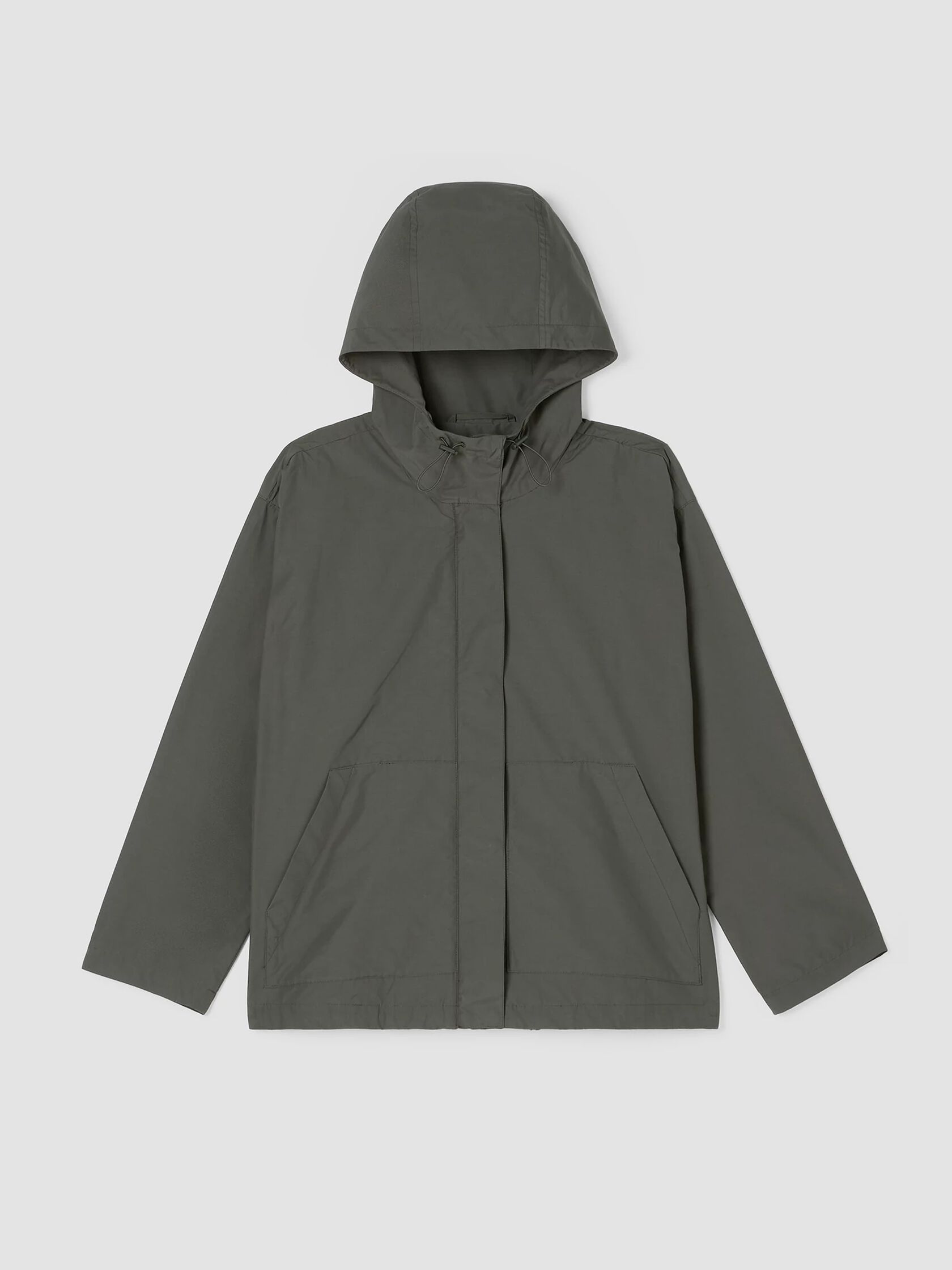 Light Cotton Nylon Hooded Jacket