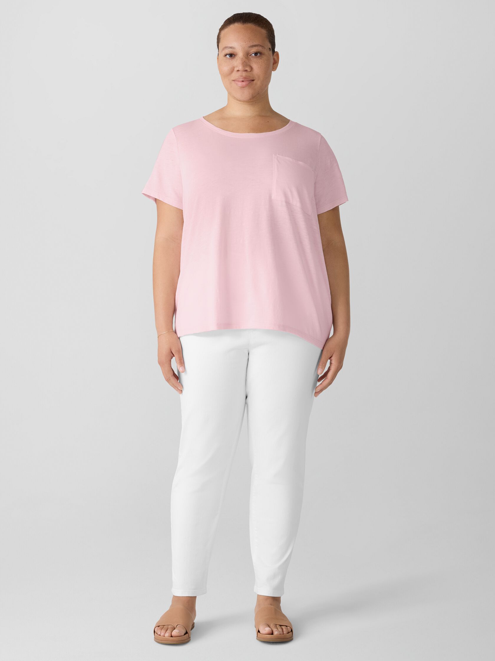 Organic Cotton Slubby Jersey Pocket Tee