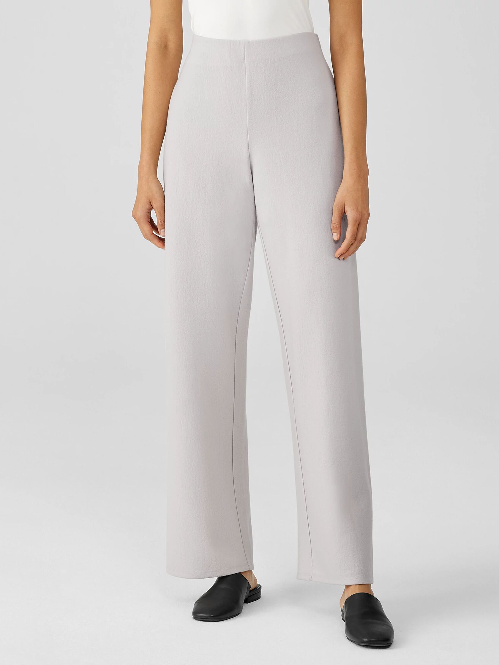 Boiled Wool Jersey Straight Pant