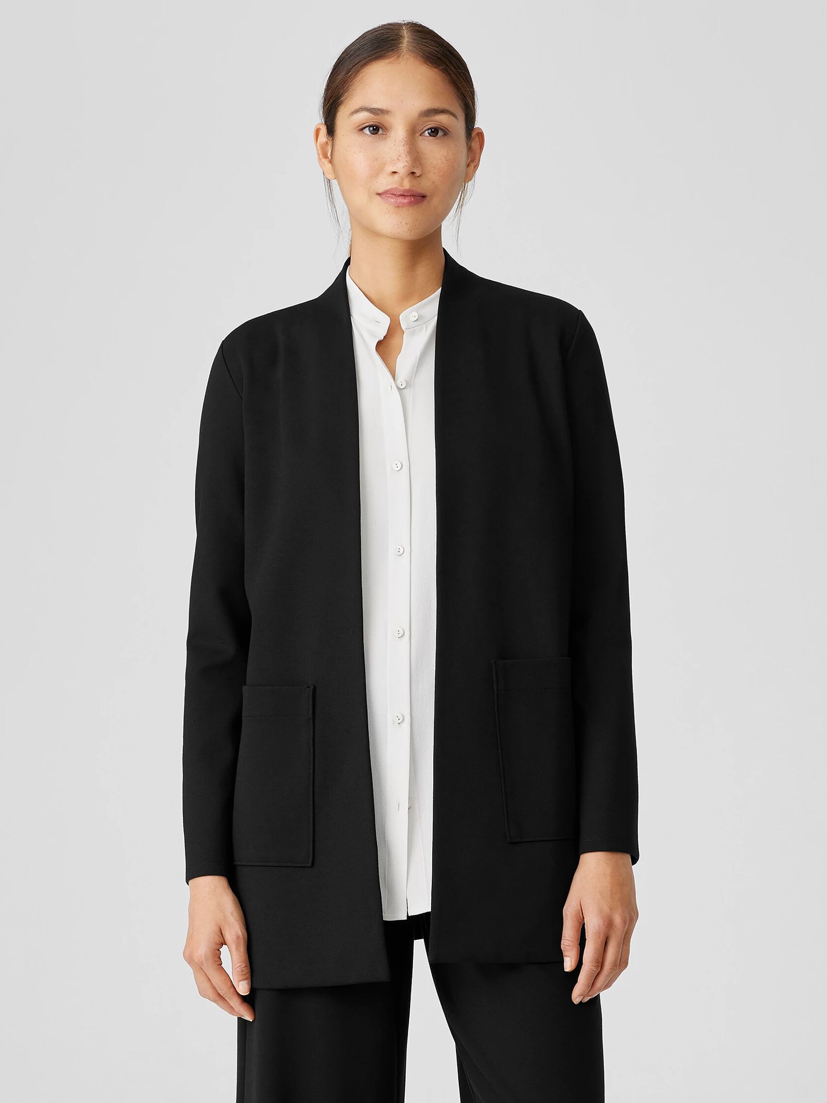 Washable Flex Ponte High Collar Jacket