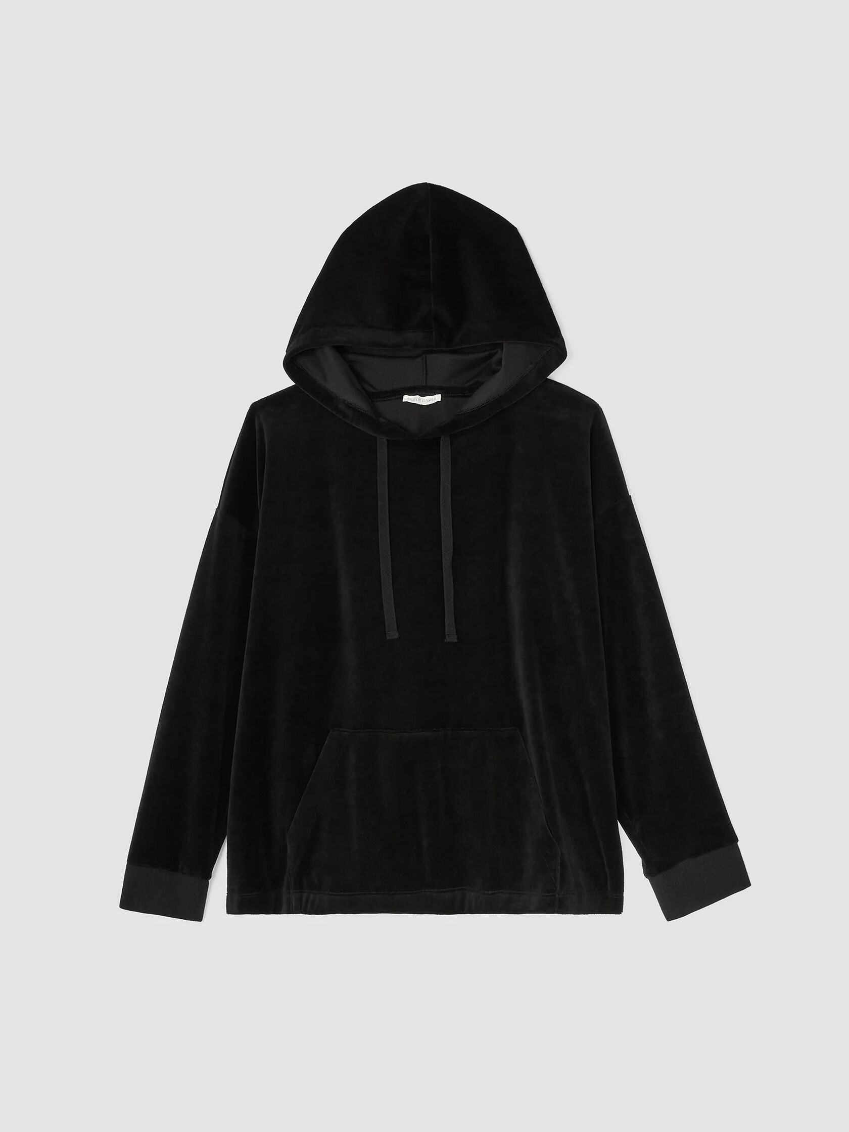 Cotton Velour Hooded Top