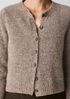 Mohair Plush Mélange Crew Neck Cardigan